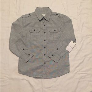Paper Denim & Cloth Gray Button Up Boys Size 8